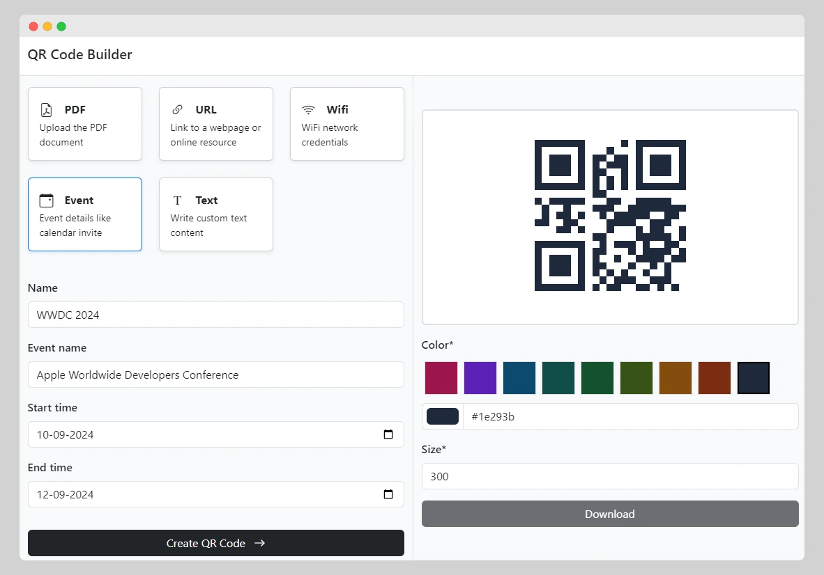 QR Code Builder